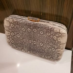 Authentic python clutch